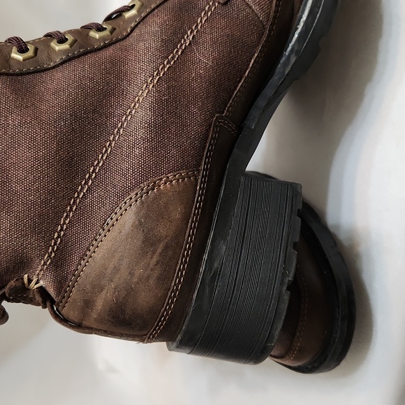 Timberland Genuine Leather Canvas Lace-up boots (w size 8.5) - Picture 10 of 16